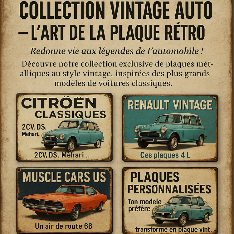 Collection vintage auto