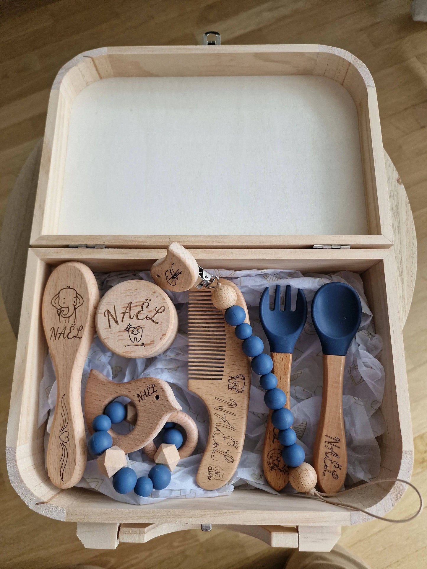 Coffret Naissance personnalisé - Ploy-Art -gravure&sublimation-