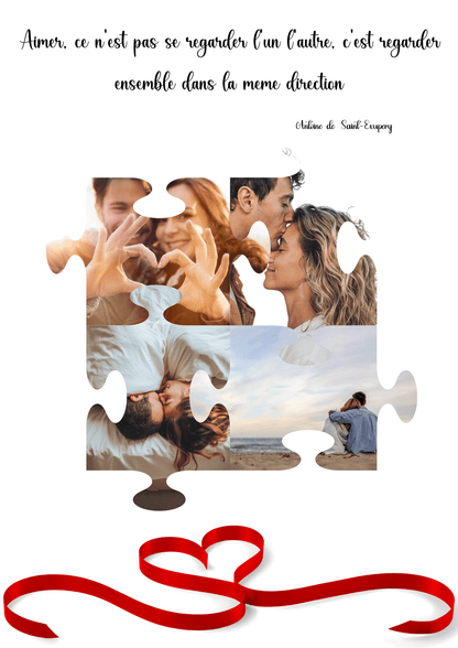 affiche couple personnalisée