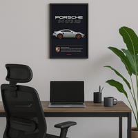 Affiche Porsche 911 GT3 RS Métal | Décoration Voiture Sport