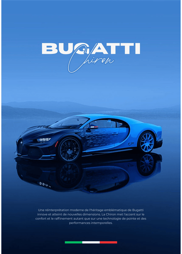 Photo Bugatti Chiron – Décoration Murale en Aluminium