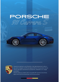 Décoration mural métal– Porsche 911 Carrera S
