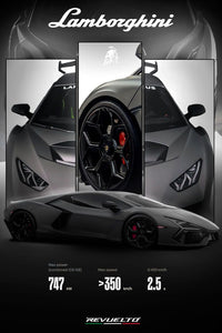 Plaque metal decorative A4 Lamborghini – Fabrication francaise