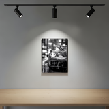 Plaque metal decorative Porsche noir & blanc A4 – Fabrication francaise