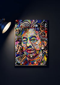 Plaque metal decorative – Portrait artistique contemporain-serge gainsbourg