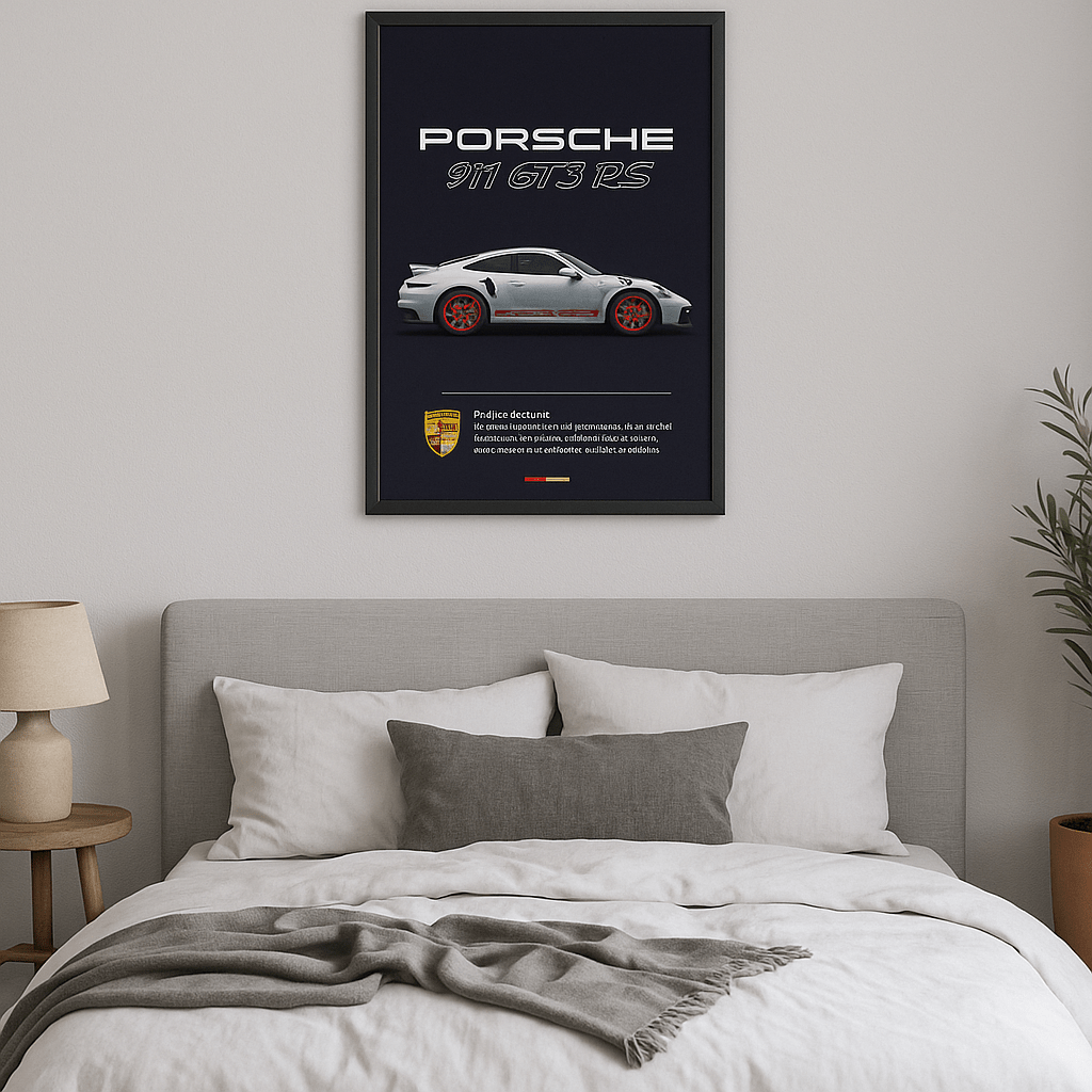 Porsche dans une chambre