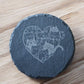 Sous-Verres en Ardoise motif chat - Ploy-Art -gravure&sublimation-