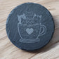 Sous-Verres en Ardoise motif chat - Ploy-Art -gravure&sublimation-