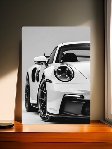 Plaque metal decorative – Porsche 911, voiture de sport emblematique