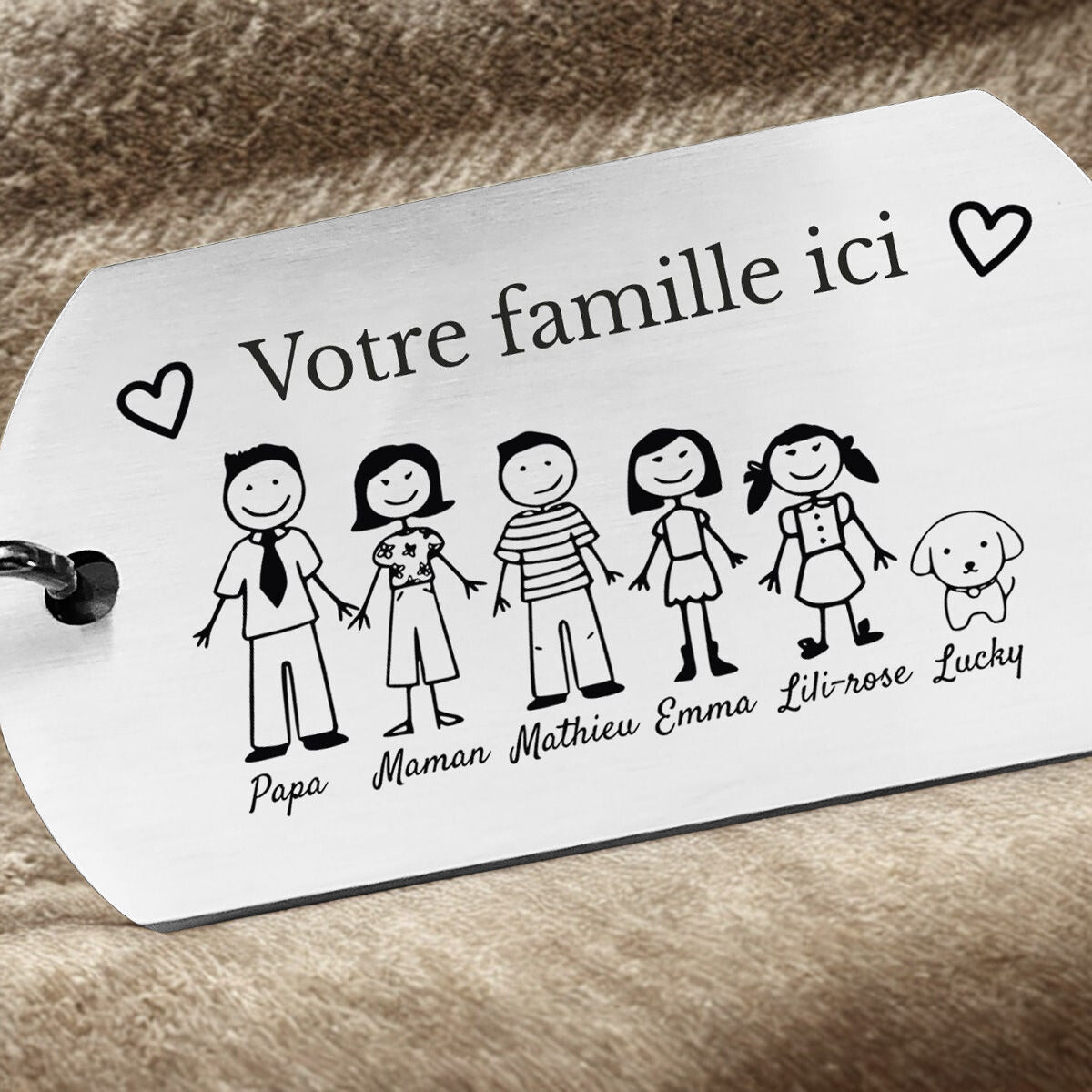 porte clé famille personnalisé