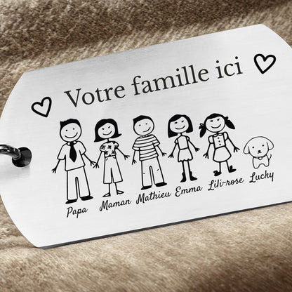 porte clé famille personnalisé