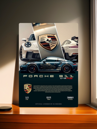 plaque décoratie porsche 911