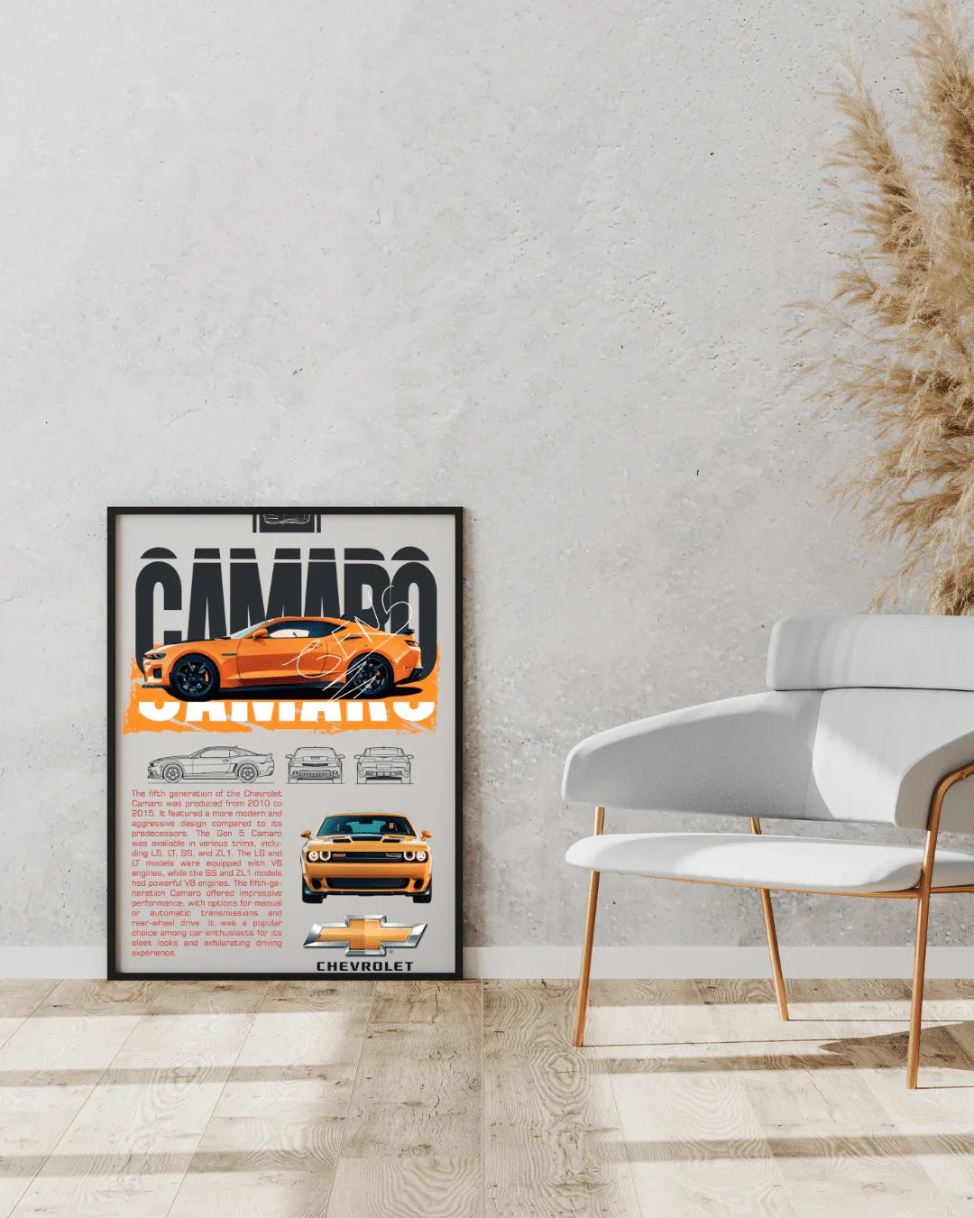 Affiche voiture de sport – Chevrolet Camaro Gen 5