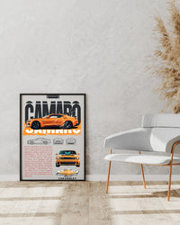 Affiche voiture de sport – Chevrolet Camaro Gen 5